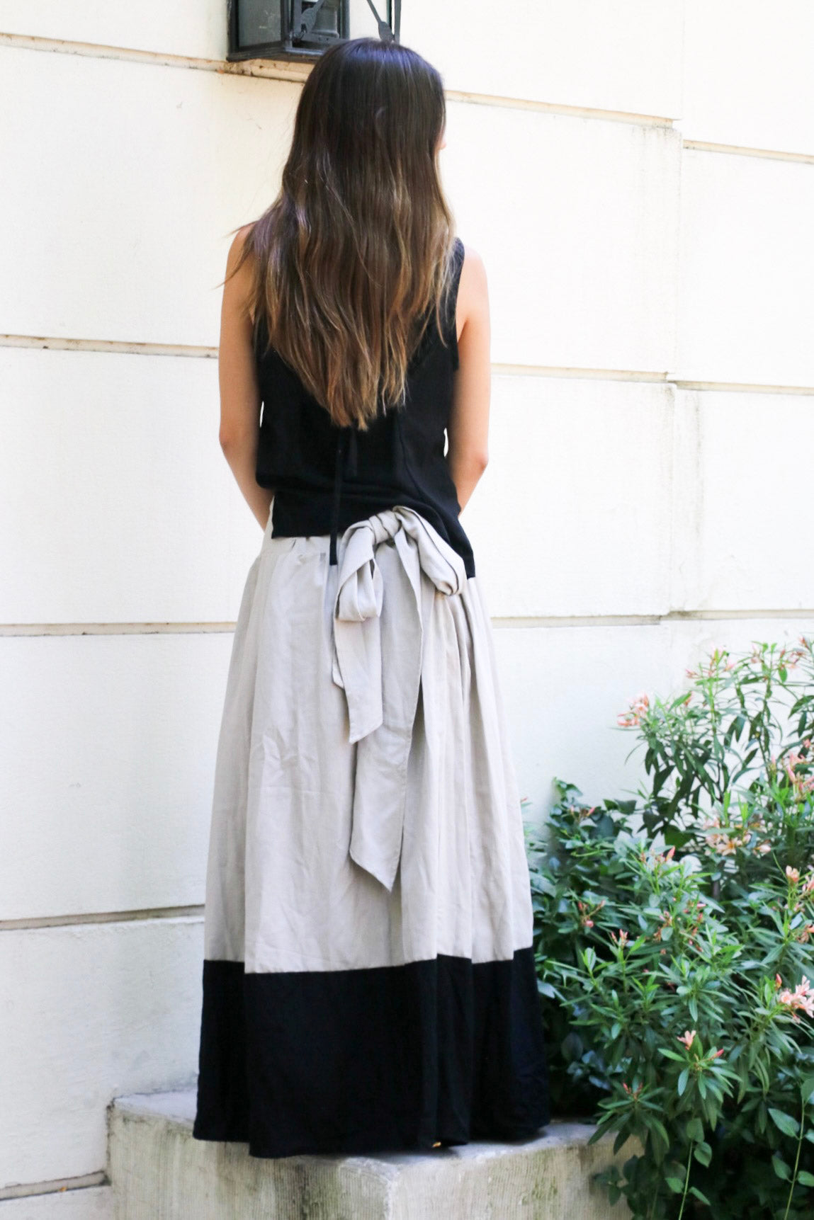 Falda Copoa Beige/Negro