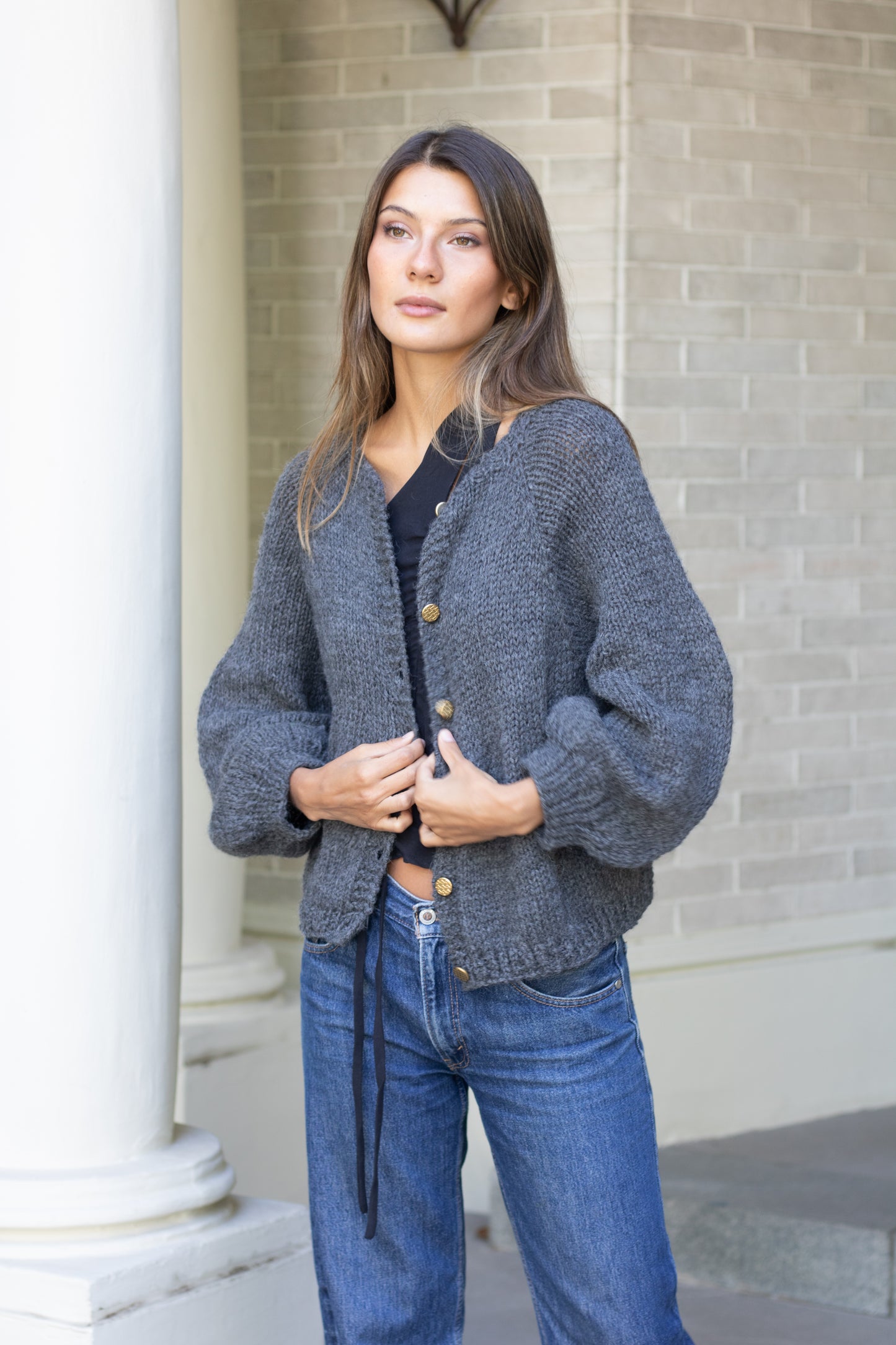 Chaleco Loa Gris (100% Alpaca)