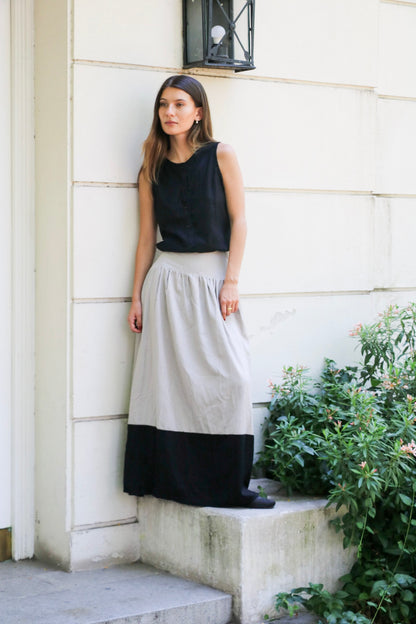 Falda Copoa Beige/Negro