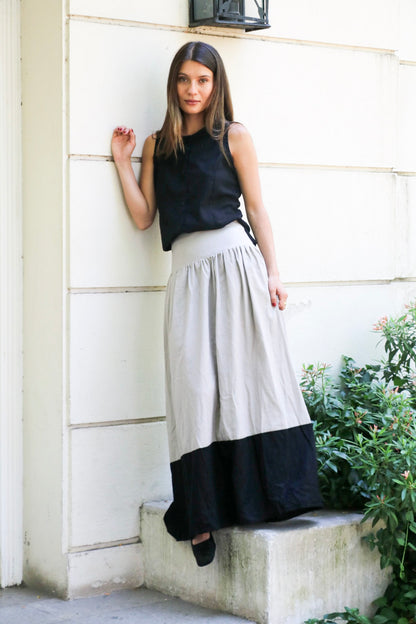 Falda Copoa Beige/Negro