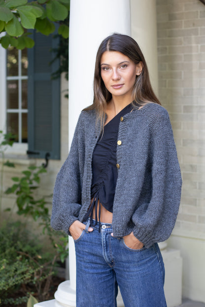 Chaleco Loa Gris (100% Alpaca)